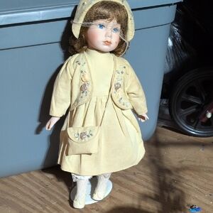 Yellow Doll with Embroidered Outfit